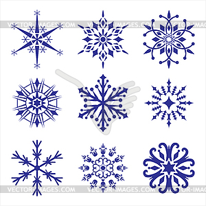 Set of snowflakes - vector image