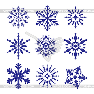 Set of snowflakes - vector EPS clipart