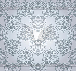 Seamless damask wallpaper - vector image
