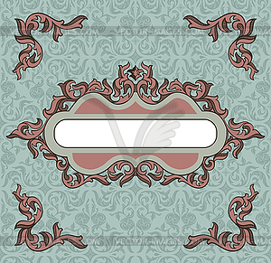 Vintage floral frame - vector clipart
