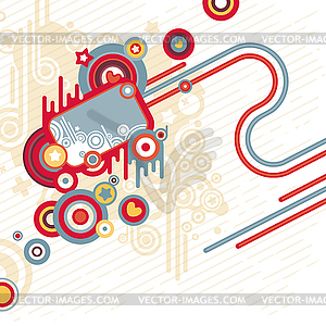 Abstract retro background - vector image