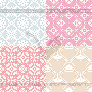 Set of seamless backgrounds - vector clipart