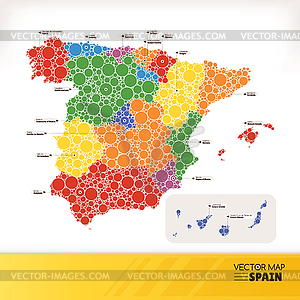 Map of Spain - vector clipart