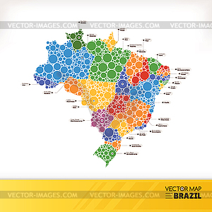 Map of Brazil - vector image