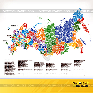 Карта России - векторный клипарт