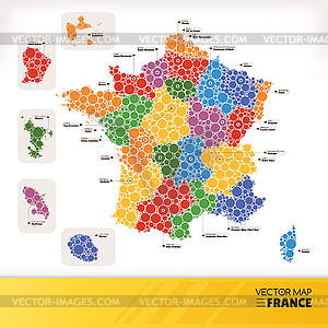 Map of France - vector image