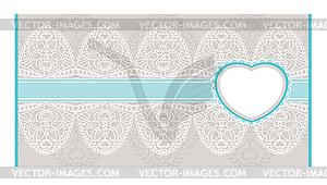 Lacy envelope - vector clip art