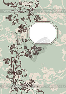 Abstract floral frame - vector clipart