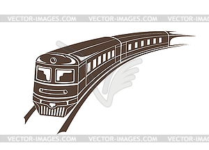 Современные поезда - векторный графический клипарт