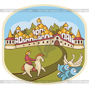 Fairytale composition background - vector image