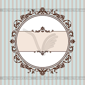 Decorative vintage frame - vector image