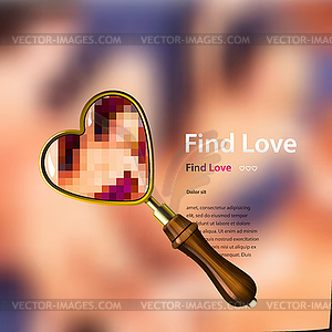 Find love,  - vector clipart