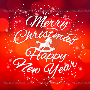  Merry Christmas and Happy New Year design card, vector - vector image