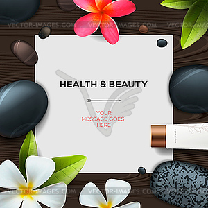 Health and beauty template - color vector clipart