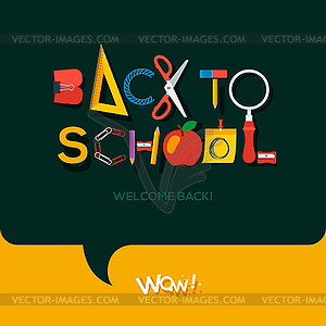 Back to school background - vector clip art