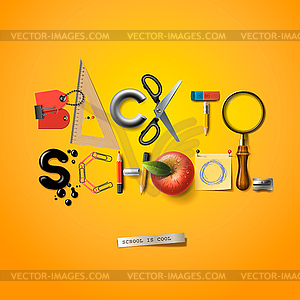 Back to school background - vector image