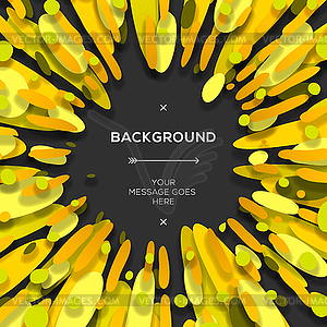 Yellow modern geometrical abstract background - vector clipart
