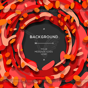 Red modern geometrical abstract background - vector clip art