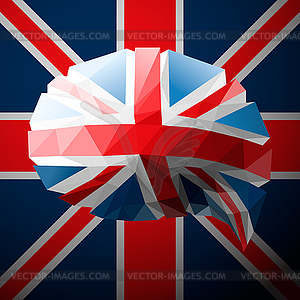 British flag in form of speech bubble - vector image
