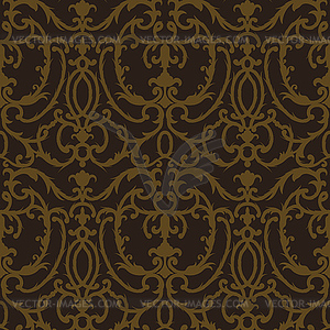 Damask thistle floral seamless pattern - vector image