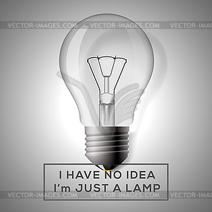 Light bulb with innovation idea concept - vector clip art
