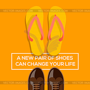 New pair of shoes can change your life - vector image