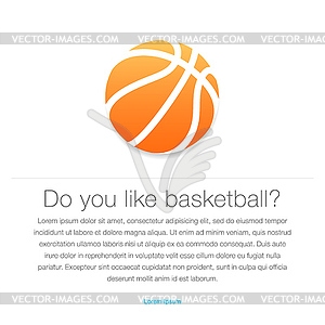 Basketball icon. Orange basketball ball - vector image