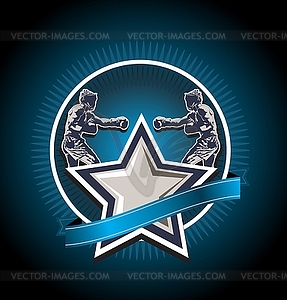 Mixed martial arts icon or emblem - vector clipart