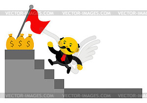 Graphic cartoon character of businessman - vector clipart