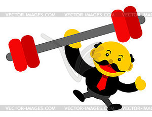 Graphic cartoon character of businessman - vector image