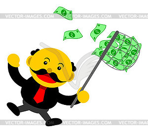 Graphic cartoon character of businessman - vector image