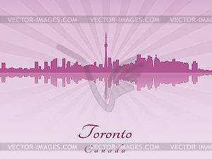 Toronto skyline in purple radiant  - vector clipart / vector image