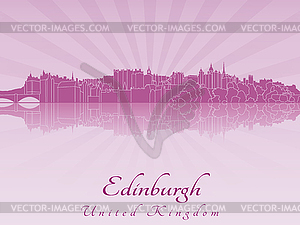 Эдинбург горизонты в порфиру лучистой орхидеи - изображение в векторном формате