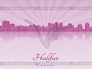 Halifax skyline in purple radiant  - vector image