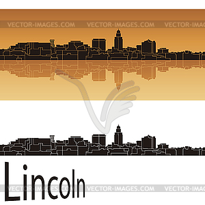 Lincoln skyline - vector clip art