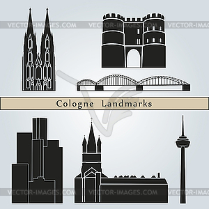 Cologne Landmarks - vector clipart