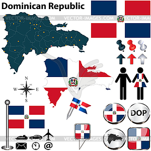 Map of Dominican Republic - vector image