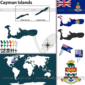 Map of Cayman Islands - vector clipart