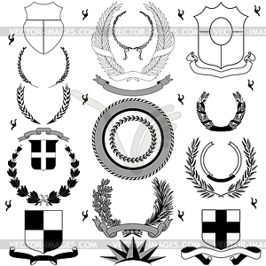 Heraldic Royal elements - vector clipart