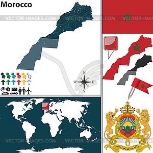 Map of Morocco - vector image
