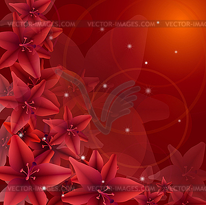 Red flower - vector EPS clipart