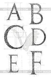 Classic font  - vector clipart