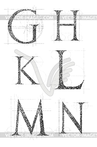 Classic font  - vector clip art