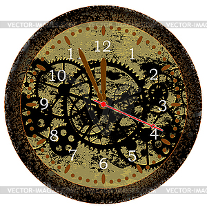 Rusty watch - vector image