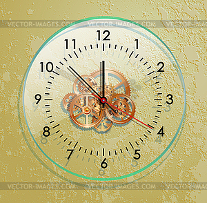 Glass clockwork - vector clipart