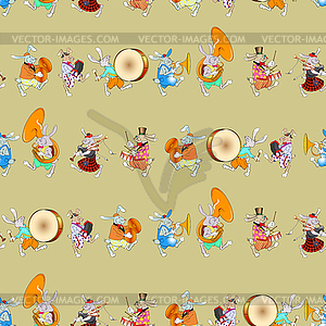 Rabbit band seamless - vector clip art