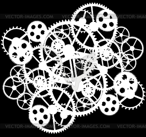 White gear - vector clip art