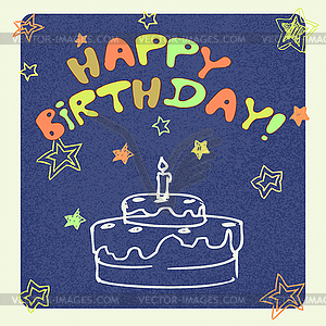 Happy cake color - vector EPS clipart