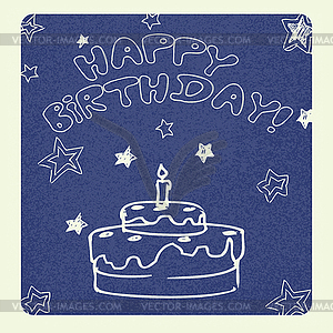 Happy cake - stock vector clipart