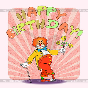 Birthday clown - vector EPS clipart